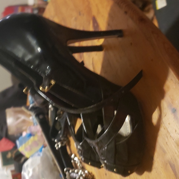 COPY - Joey peekaboo heeled sandals 8 and 1/2 wide - Picture 2 of 4